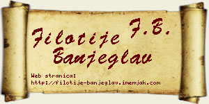 Filotije Banjeglav vizit kartica